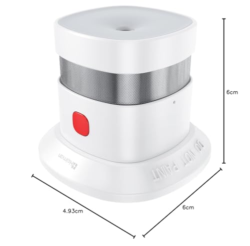 HEIMAN Mini Rauchmelder mit 10 Jahren Batterielaufzeit TÜV und EN14604 Zertifizierter Rauchwarnmelder Feuermelder Brandmelder , mit Feueralarm und Fotoelektrischem Sensor (1)