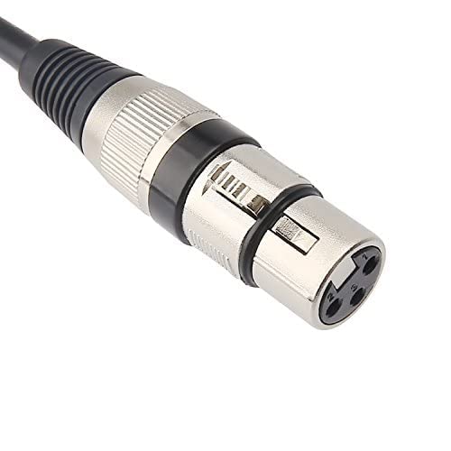 Tisino Female XLR auf 1/4 (6,35 mm) TS Mono Jack Unsymmetrisches Mikrofonkabel Mikrofonkabel für dynamisches Mikrofon - 2 Meters