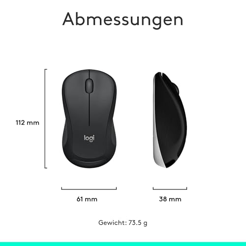 Logitech MK540 Advanced Kabellose Tastatur und Maus Combo für Windows, 2,4 GHz Unifying USB-Empfänger, Sondertasten, 3 Jahre Batterielaufzeit, Für PC, Laptop, QWERTZ-Layout - Schwarz