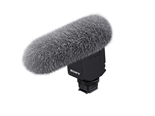 Sony ECM-B1M, Kompaktes Shotgun Mikrofon, Super-Richtcharakteristik, Leicht & Tragbar, Ideal für Kameras, Vlogs, Interviews, Content Kreation