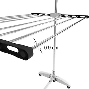 Todeco Wäscheständer Turm Klappbar, Wäscheturm 4 Ebenen aus Edelstahlrohre, Turmtrockner mit 6X Rollen, Flügel, Mobiler Turmwäscheständer für Balkon Wohnzimmer Wäscheraum Badezimmer, Schwarz