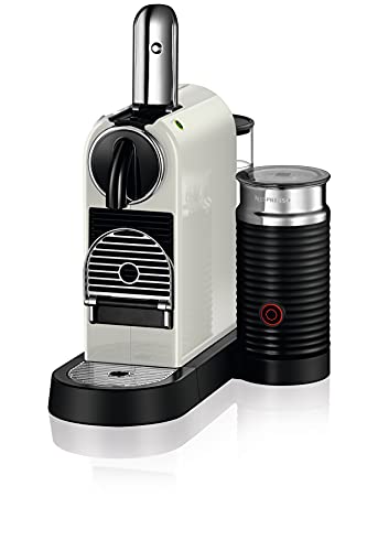 Nespresso De'Longhi Citiz EN267.WAE Kaffeekapselmaschine mit Milchaufschäumer, 1710W ,1 L , 37.2 x 21.8 x 27.7 cm, Creme-weiß