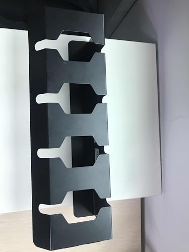 Kabelkanal Schreibtisch Ohne Bohren, HQQNUO Schwarz Einziehbarer 30.5-55cm Kabelmanagement Schreibtisch, Verstellbarer Metall Kabelhalter Kabel Organizer für Home Office Cable Management Under Desk