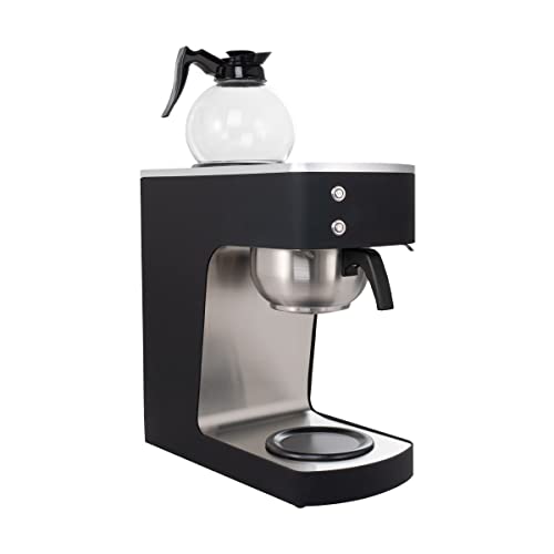 GastroHero Filterkaffeemaschine ECO 2 Liter schwarz inkl. Glaskanne I Kaffeemaschine Filtermaschine I 100 Tassen/St. I Filterkaffeemaschinen für Gastronomie und Café