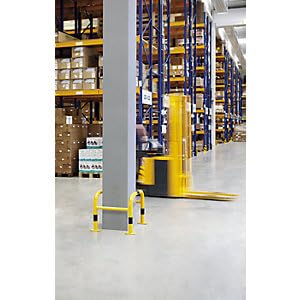 kaiserkraft | Rammschutz für Pfosten | verzinkt und beschichtet | HxBxT 600 x 620 x 620 mm