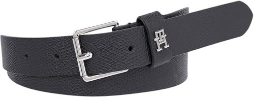 Tommy Hilfiger Damen Gürtel Heritage aus Leder, Schwarz (Black), 85 cm