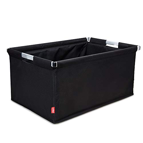 achilles Transportbox mit Kühlfunktion, Einkaufsbox mit Kühleinsatz, Kühlkorb groß, Einkaufskorb, klappbarer Kühlkorb, Klappbare Kühlbox, 61,5x42x29cm (Schwarz)