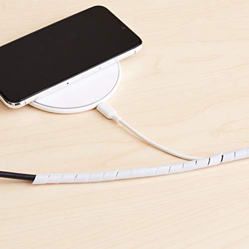 Amazon Basics Kabelkanal, ideal zur Kabelführung und zum Schutz der Kabel vor Haustieren, 10 m, weiß (früher Marke AmazonCommercial)