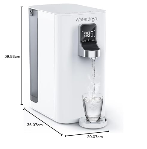Waterdrop K19-H Sorfortheizung Heißwasserspender, Auftisch Umkehrosmoseanlage Mobil Kein Wasseranschluss, TDS Reduzieren, Kalkfreies Trinkwasser, 4 Temperaturstufen