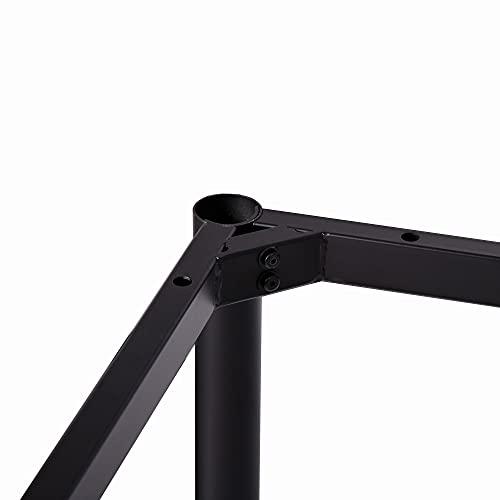 Schreibtisch u. Besprechungstisch mit schwarzem Tischgestell | Konferenztisch Bürotisch Computertisch Mehrzwecktisch Arbeitstisch PC-Tisch Homeoffice-Tisch (anthrazit, 160 x 80 x 77,5 cm)