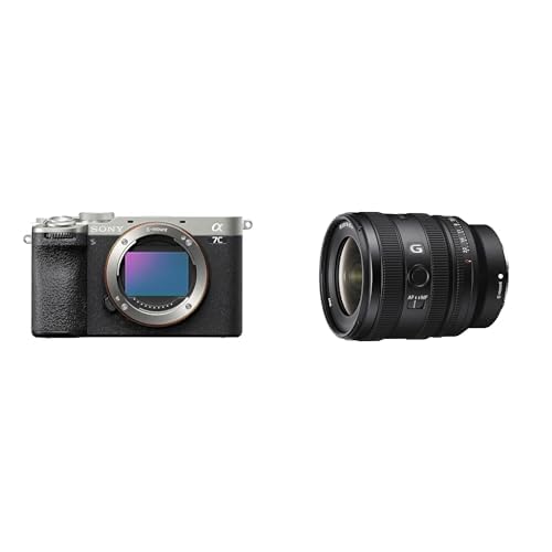 Sony Alpha 7C II | Spiegellose Vollformatkamera mit SEL1625G (kompakt, 33 MP, Echtzeit-Autofokus, 10 BPS, 4K Video, neigbarer LCD-Touchscreen) Silber/schwarz
