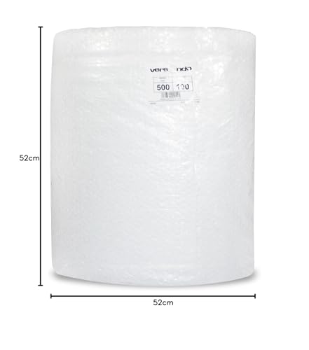 versando Premium Luftpolsterfolie 100m x 0,5m Versand, Verpackung, Umzug Noppenfolie Bubble Wrap LPF Rolle