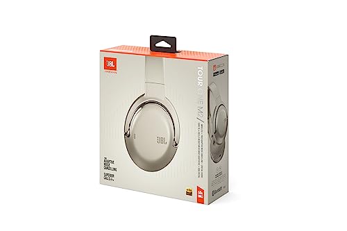 JBL Tour One M2 – Kabellose Over-Ear Kopfhörer – Bluetooth Kopfhörer mit Adaptivem Noise Cancelling in Champagner – Bis zu 40 Stunden Wiedergabezeit mit nur einer Akkuladung