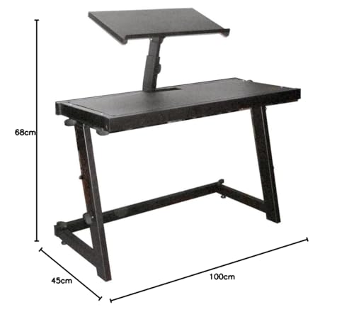 Ibiza - DS20 - Professioneller Verstellbarer DJ-Ständer - Inklusive Tragetasche - Schwarz