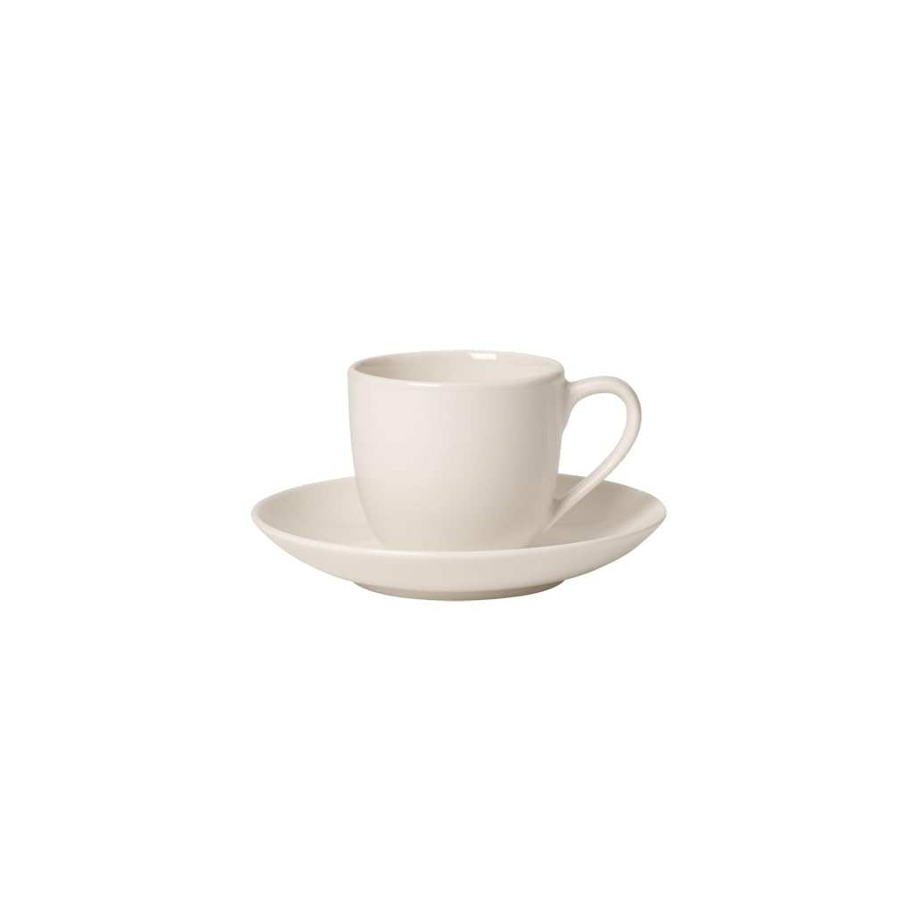 Villeroy & Boch – For Me Tassen- und Becherset Set 4 teilig Weiß, Spülmaschinenfest, Mikrowellensicher, Tasse, Tassen, Becher, Porzellan, Heißgetränkebecher, Premium Porzellan