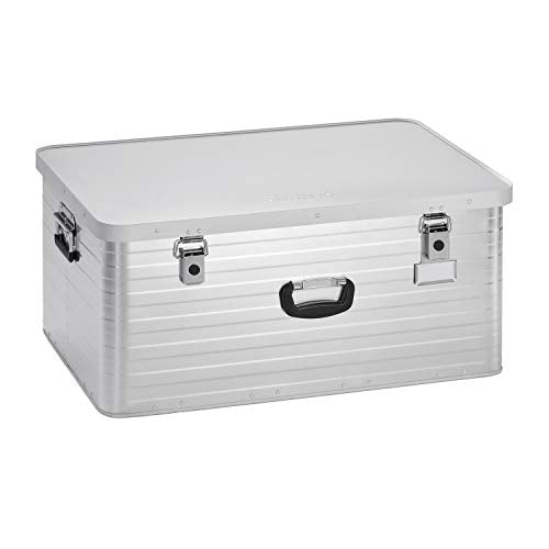 Enders Alubox 130 Liter + Schloss Set, hochwertig verarbeitet, mit Moosgummidichtung, Alukiste flexibel verwendbar als Transportbox und Lagerbox - Alukoffer Lagerkisten Metallkiste Metallbox