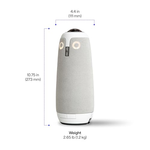 Owl Labs Meeting Owl 3 – 360-Grad, 1080p HD Smart Videokonferenzkamera, Mikrofon und Lautsprecher (automatischer Lautsprecher-Fokus, Smart Zooming und Rauschunterdrückung)