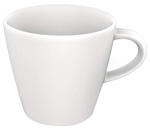 Villeroy und Boch - Manufacture Rock blanc Kaffeeobertasse, moderne Tasse aus Premium Porzellan, spülmaschinengeeignet, weiß