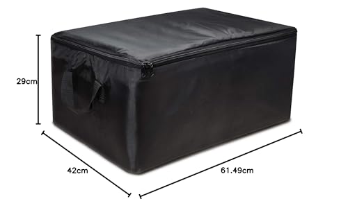 achilles Transportbox mit Kühlfunktion, Einkaufsbox mit Kühleinsatz, Kühlkorb groß, Einkaufskorb, klappbarer Kühlkorb, Klappbare Kühlbox, 61,5x42x29cm (Schwarz)