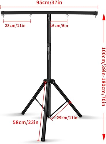 4 Stücke 36 LED Par Strahler Bühnenlicht mit Lichtstativ, 72W Discolicht Partylicht mit Fernbedienung, RGB DMX512 7 Modi Beleuchtung Partylicht Lichteffekte für Party Bar Stage Feste Show Weihnachten