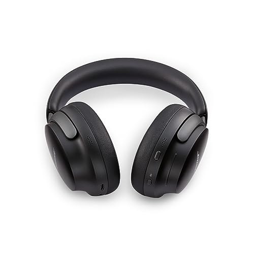 Bose QuietComfort Ultra Kabellose Kopfhörer mit Noise-Cancelling für räumlichen Klang, Over-Ear-Kopfhörer mit Mikrofon, Bis zu 24 Stunden Akkulaufzeit, Kopfhörer mit Raumklang, Schwarz