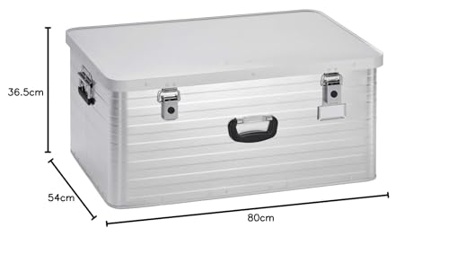 Enders Alubox 130 Liter + Schloss Set, hochwertig verarbeitet, mit Moosgummidichtung, Alukiste flexibel verwendbar als Transportbox und Lagerbox - Alukoffer Lagerkisten Metallkiste Metallbox