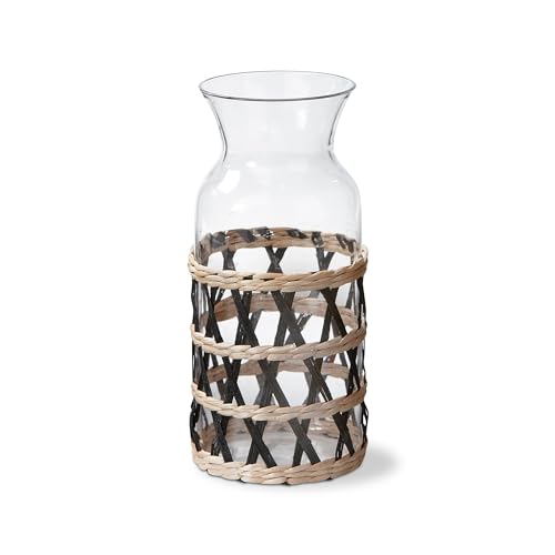 TAG Classic Clear Island Servierkaraffe aus Glas, 22,9 x 10,2 cm, mit schwarzer Hülse