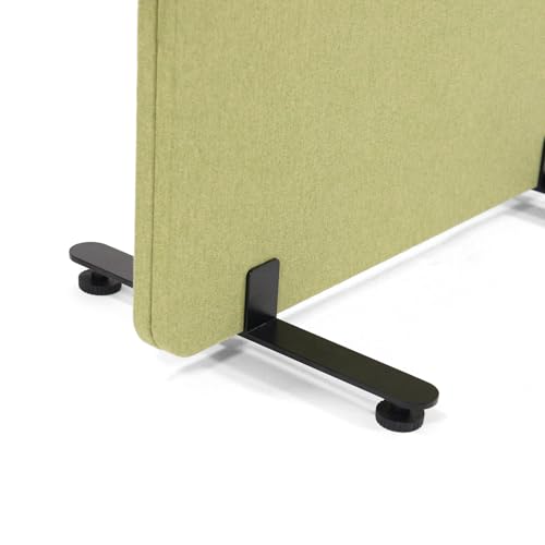 hjh OFFICE Mobile Akustik Trennwand 2er Set 177 x 60 cm FLEXMIUT Stoff Grün Raumteiler mit Rollen & Gleiter 891002