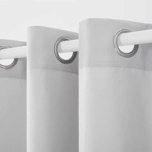 TOWN & COUNTRY BASICS Exclusive Home Vorhänge, Polyester, 1 Paar, Polyester, Wolkengrau, 54x108