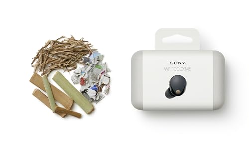 Sony WF-1000XM5 Kabellose Noise Cancelling Kopfhörer, Bluetooth, In-Ear-Kopfhörer, Mikrofon, bis zu 24 Stunden Akkulaufzeit, Schnellladefunktion, IPX4, iOS & Android kompatibel - Schwarz, klein