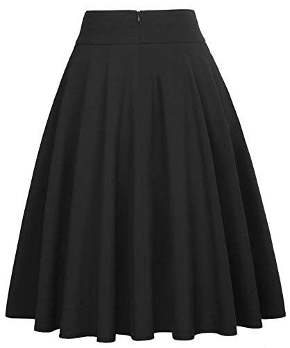 Vintage Rockabilly Rock Damen Retro Rock Knielang Sommerrock Festliche röcke BP561-1 M