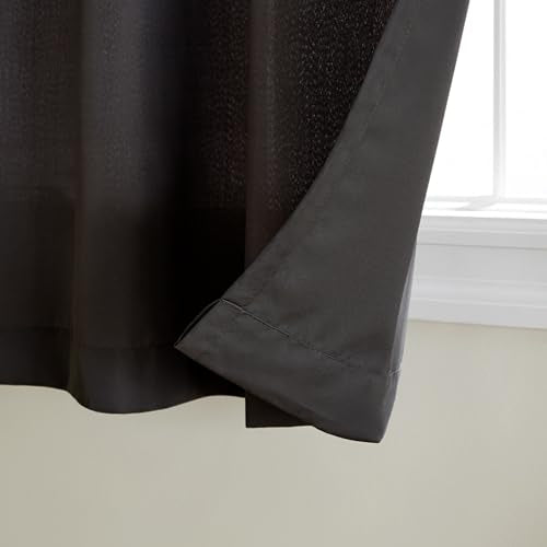 TOWN & COUNTRY BASICS Exclusive Home Curtains GT Gardinenpaneel mit Lichtfilterung, solides Cabana, 120 x 54 cm, Schwarz