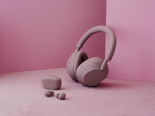 Sony WF-1000XM5 Kabellose Noise Cancelling Kopfhörer, Bluetooth, In-Ear-Kopfhörer, Mikrofon, bis zu 24 Stunden Akkulaufzeit, Schnellladefunktion, IPX4, iOS & Android kompatibel - Rosa