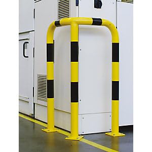 kaiserkraft | Rammschutz-Ecke | Ø 76 mm | für außen | Höhe 1200 mm | weiß/rot reflektierend