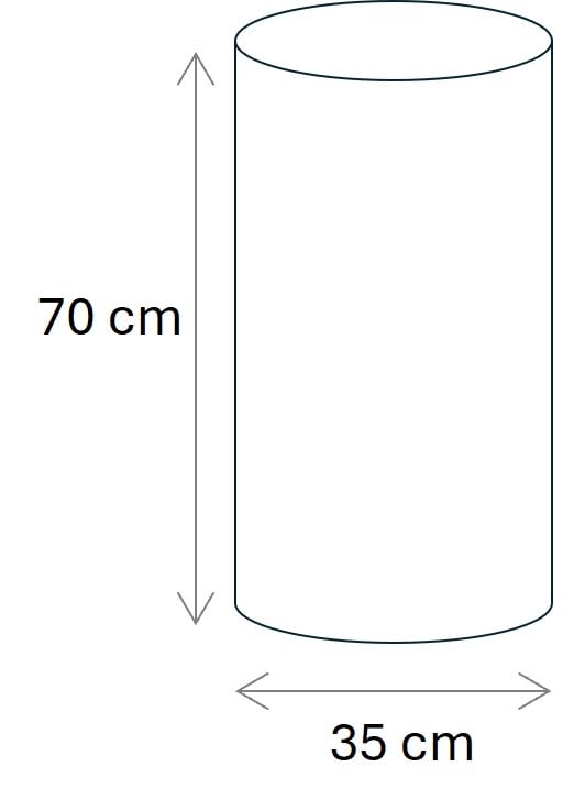 Kloris Zylindrische Säule Sweet Tisch Höhe 70 cm Durchmesser 35 cm Lila Magenta Made in Italy