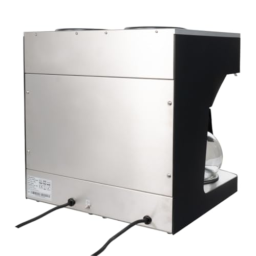 GastroHero Filterkaffeemaschine ECO 2x 2 Liter schwarz inkl. 2 Glaskannen I Kaffeemaschine groß I 200 Tassen/St. I Filterkaffeemaschinen für Gastronomie und Café