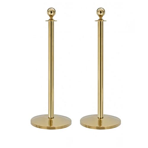 2-Stück-Set Flexibarrier Abgrenzungsständer -Basic Ball Top- (Messing) Kordelständer
