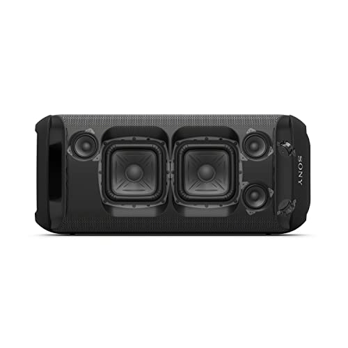 Sony SRS-XV800 - Bluetooth, Party Box Lautsprecher, Kraftvoller 360° Sound, tragbar, 5 Front-/2 Rücklautsprecher, MEGA Bass, 25h Akkulaufzeit, LED Licht, IPX4 wasserdicht, Schnellladung– Schwarz