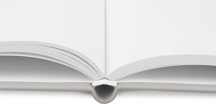 marthiesens® Handmade Notizbuch DIN A5 Almond Milk mit Stiftschlaufe, Lesezeichenband u. Gummiband