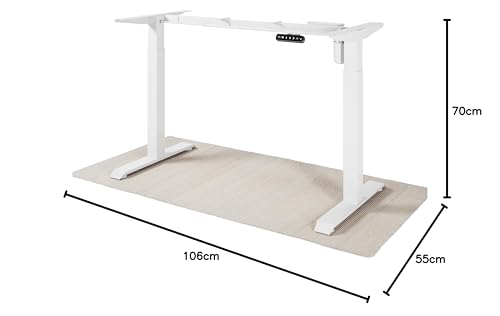Desktronic Höhenverstellbarer Schreibtisch - Stehpult Tischgestell Elektrisch mit Touchscreen + Ladeanschlüssen - Höhenverstellbar