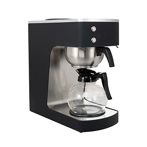 GastroHero Filterkaffeemaschine ECO 2 Liter schwarz inkl. Glaskanne I Kaffeemaschine Filtermaschine I 100 Tassen/St. I Filterkaffeemaschinen für Gastronomie und Café