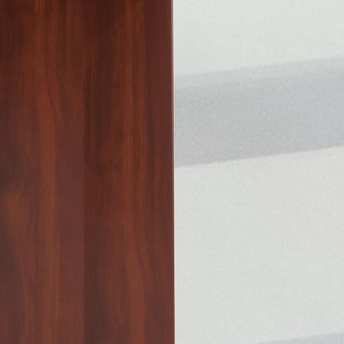 Flash Furniture Schreibtisch mit Glasplatte & Kirschholzgestell, 99×59×73 cm