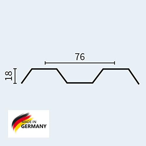 KAISER plastic® 5er Set Wellplatte | Xtra Strong (PC) | glatt und klar | Trapez 76/18-1mm Stärke | 90 x 120 cm | Made In Germany