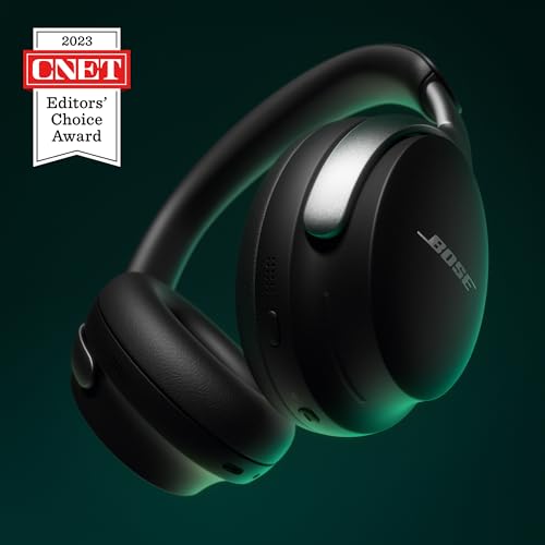 Bose QuietComfort Ultra Kabellose Kopfhörer mit Noise-Cancelling für räumlichen Klang, Over-Ear-Kopfhörer mit Mikrofon, Bis zu 24 Stunden Akkulaufzeit, Kopfhörer mit Raumklang, Schwarz
