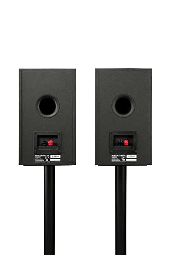 Polk Audio Monitor XT20 Regallautsprecher, Stereolautsprecher, Surround Lautsprecher, Hi-Res Zertifiziert, Dolby Atmos und DTS:X kompatibel, HiFi und Heimkino Lautsprecher (Paar), Schwarz