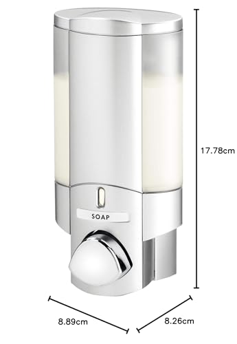 Better Living AVIVA Seifenspender Wandmontage Nachfüllbar Desinfektionsmittelspender Satin Silber Badezimmer Küche Dusche