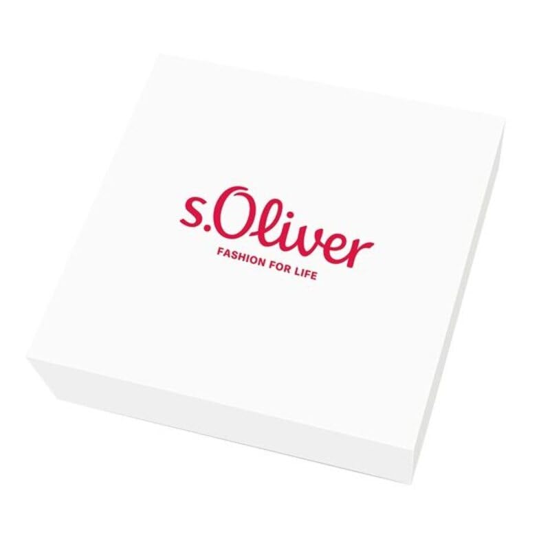 s.Oliver Kette mit Anhänger Edelstahl Damen Halsschmuck, mit Kristall, 40/45+3 cm, Silber, Kommt in Schmuck Geschenk Box, 2018567