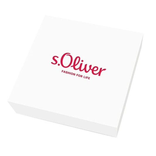 s.Oliver Ring Edelstahl Damen Ringe, mit Kristall, Silber, Kommt in Schmuck Geschenk Box,