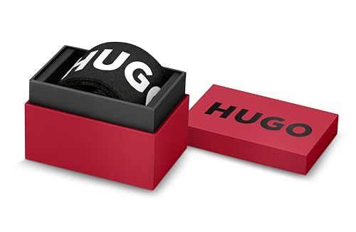 HUGO Analog Quarzuhr für Herren #Smash Kollektion mit Silbernes Edelstahl-Mesh-Gliederarmband oder Lederarmband