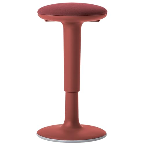 bümö Bisley Stehhilfe Tuc Tuc ergonomisch & höhenverstellbar, Sitz- und Stehhocker in rot mit Tellerfuß - Ergonomischer Hocker, Stehstuhl, Bürohocker Arbeitshocker, Sitzhocker